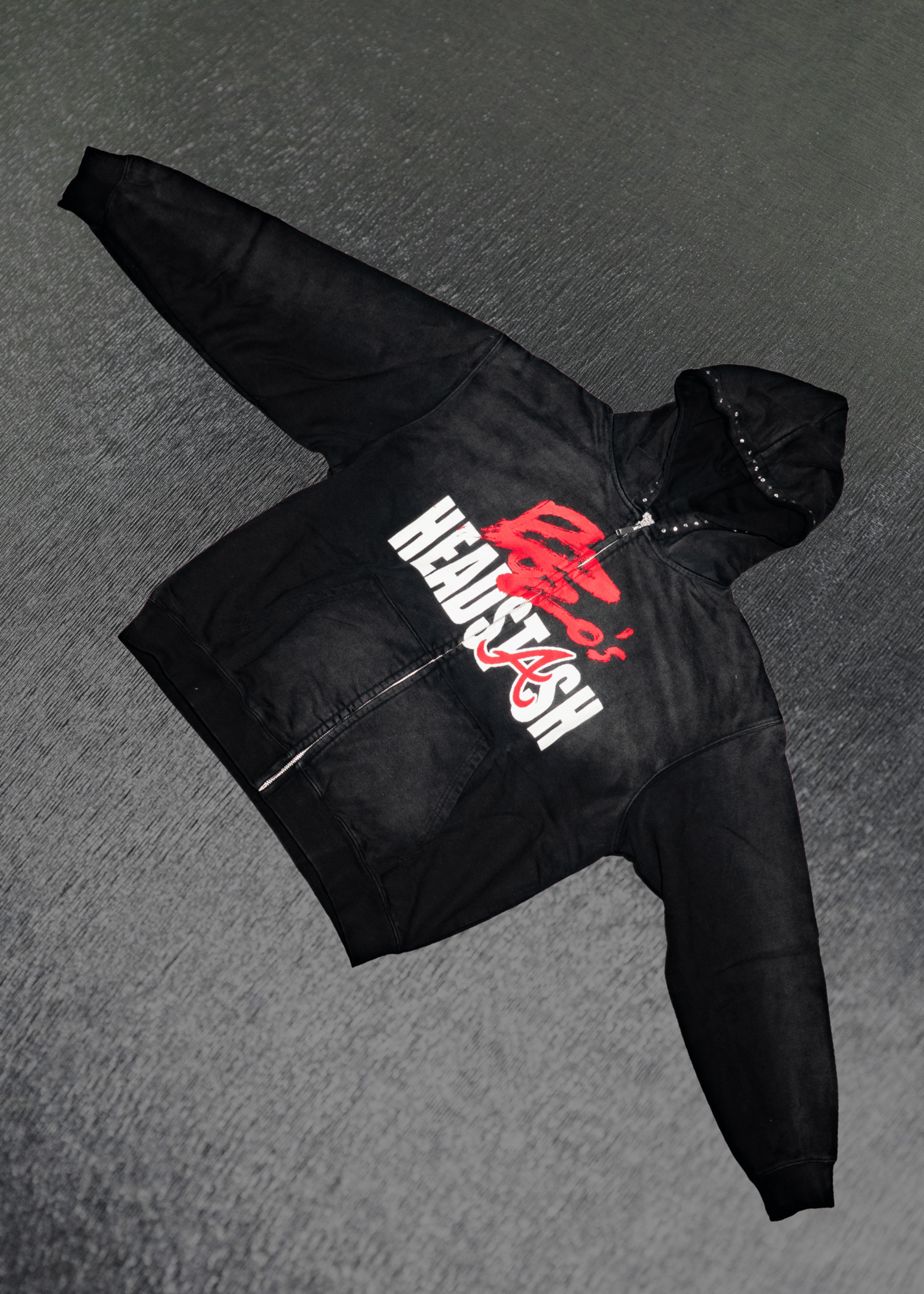 BLACK ATL ZIP UP HOODIE