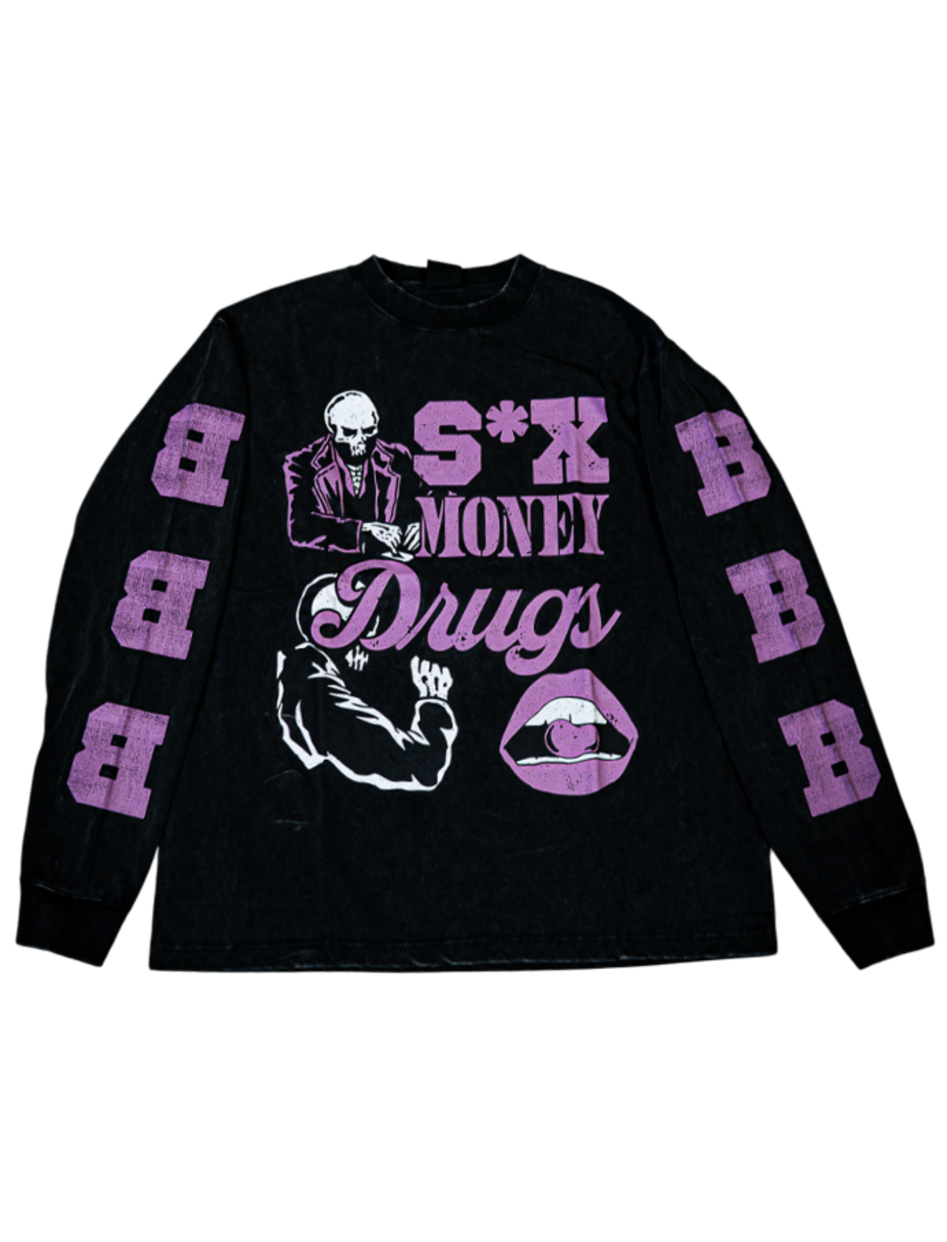 S*X MONEY DRUGS LONG SLEEVE (Black)