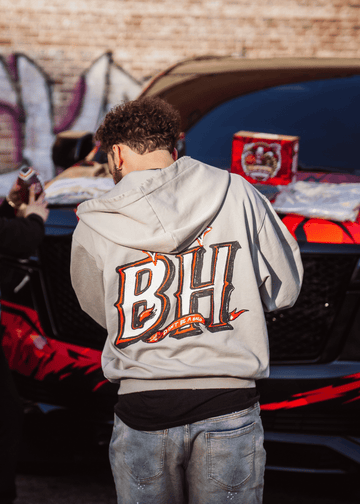 GREY ATL ZIP UP HOODIE