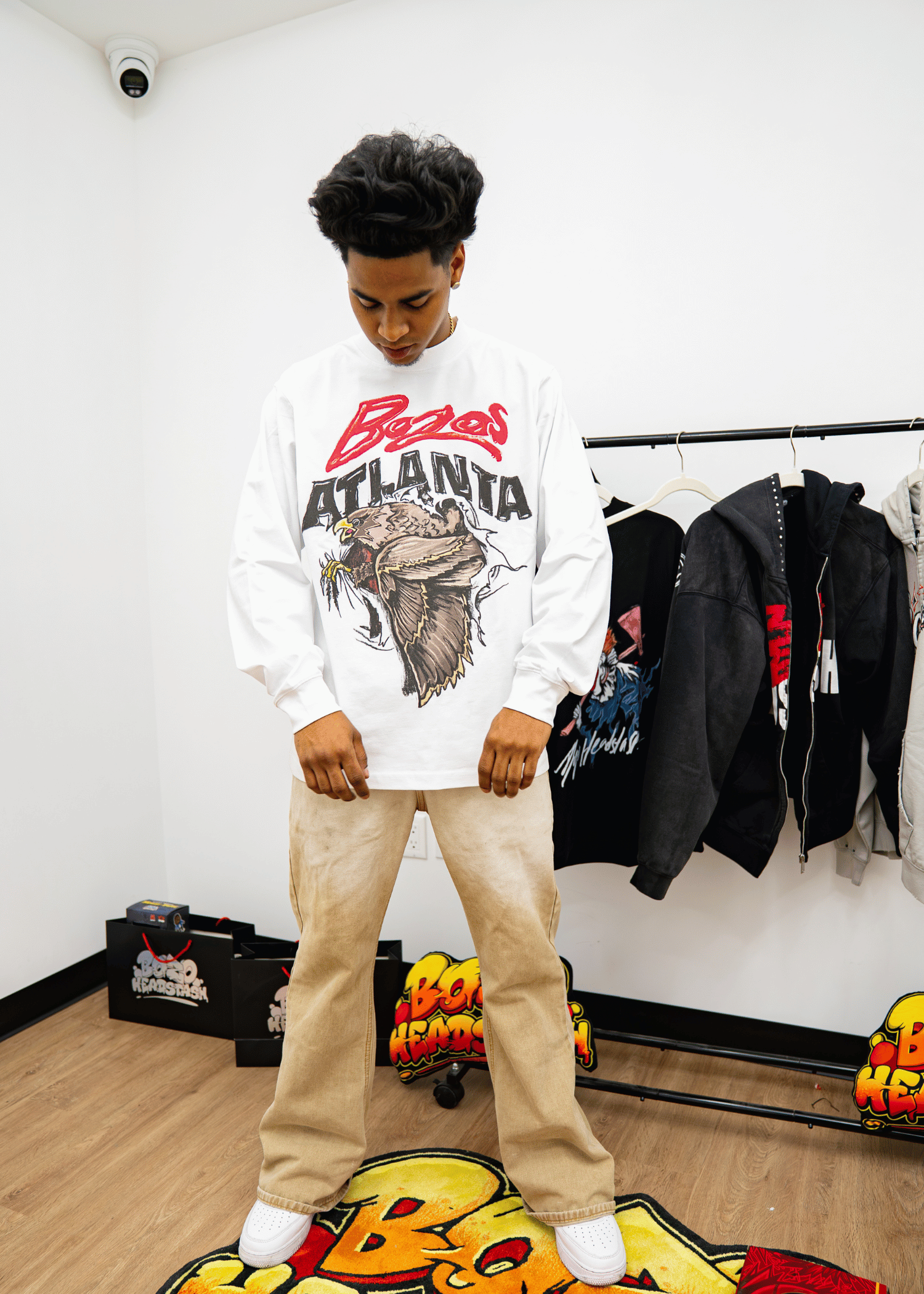 ATL BOZO WHITE LONG SLEEVE