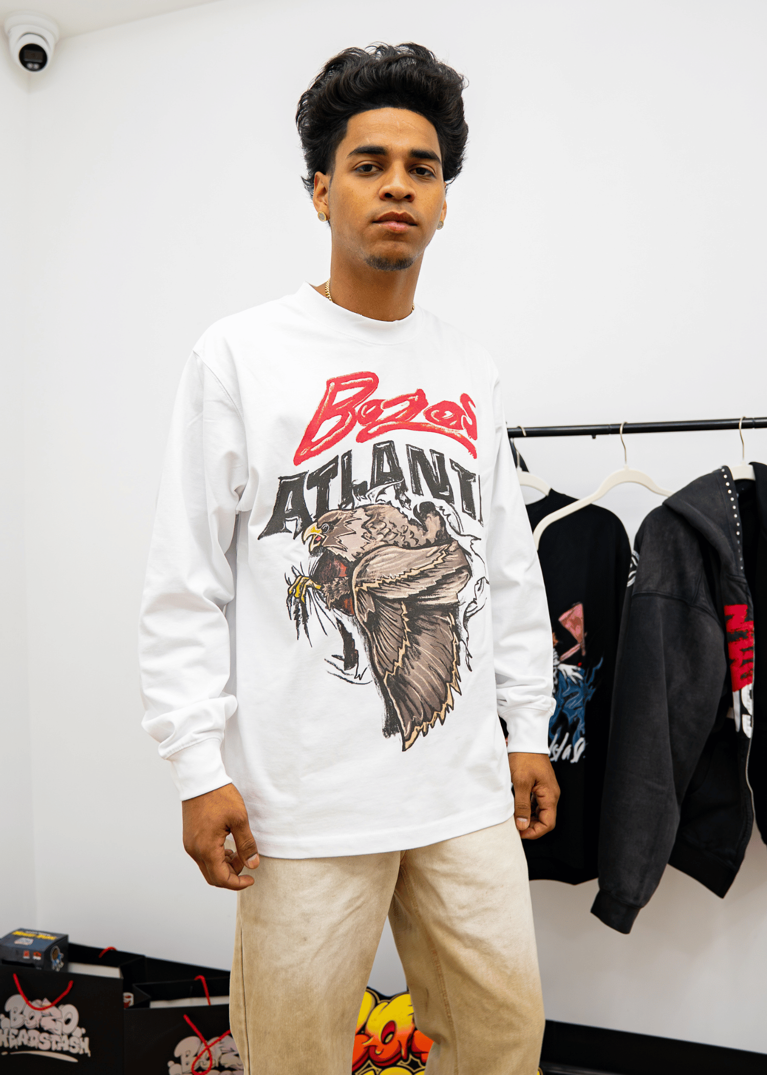 ATL BOZO WHITE LONG SLEEVE