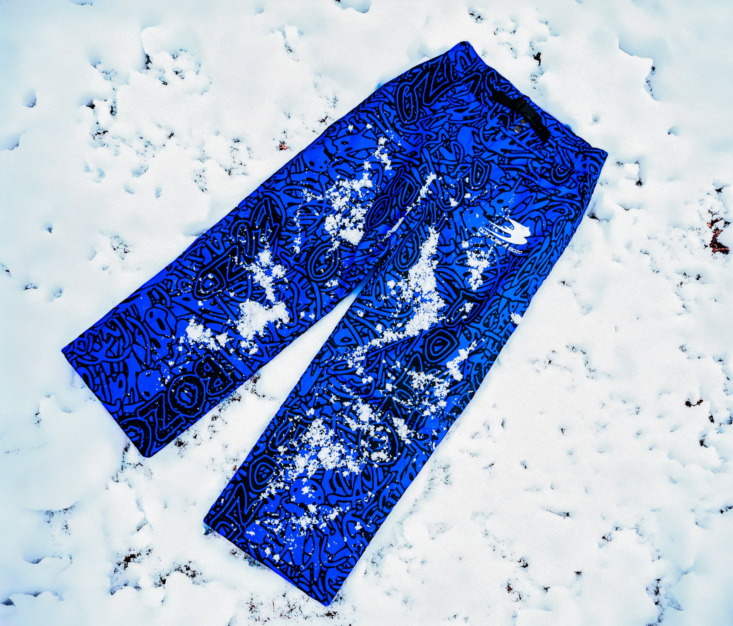 Blue bozo ski suits