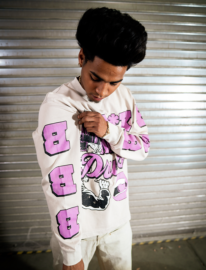 S*X MONEY DRUGS LONG SLEEVE (Light Gray)